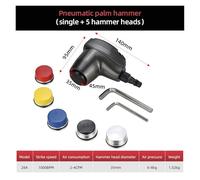 Martillo de aire de mano multiusos, martillo neumático de Palma, hoja del Tesoro de Palma, reparación de neumáticos, chincheta, clavo de espuma Uso multipropósito(28A with 5pcs)