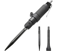 Martillo de astillado neumático - Cincel de aire de 3000 BPM para soldar la eliminación de escoria y descalcificación de óxido, incluye pala recta y cincel de aguja, herramienta industrial