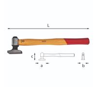 Martillo De Cabeza Plana Con Mango De Hickory 414 290mm A Usag-U04140001