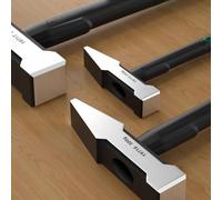 Martillo de cabeza plana con mango recubierto de plástico, martillo de pico de pato para uso doméstico y taller, martillo de acero forjado de alto carbono, dureza 50HRC (500 g)