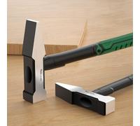 Martillo de cabeza plana, martillo de pico de pato forjado de acero de alto carbono con dureza 50HRC, mango de goma de dos colores a prueba de golpes para decoración de edificios y trabajo (200 g)