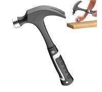 Martillo de carpintero, martillo de servicio pesado | Martillo de garra recto para construcción | Martillo de marco, cabeza de acero al carbono amortiguadora mazo de goma para carpintería doméstica