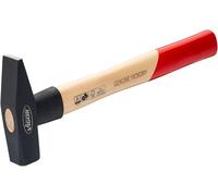 Martillo de cerrajero ViGOR V2662-500 cabeza de martillo de 500 g, mango de madera de nogal con protección de goma contra impactos, longitud 320 mm, para trabajos potentes y precisos