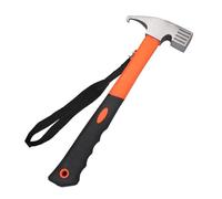 Martillo de clavos multifuncional for exteriores, for carpas de camping, extractor de clavos de acero con alto contenido de carbono for el hogar.(Orange)