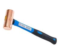 Martillo de cobre 907 g D.35 mm - Mango de fibra de vidrio - Resistente y a prueba de golpes, Pro - D-Work