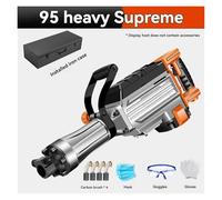 Martillo de demolición de 1500 W/1600 W, martillo rompedor de hormigón, martillo eléctrico de alta resistencia, 3 cinceles Ladrillo, madera, acero(95)