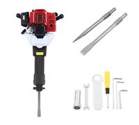 Martillo de demolición de gasolina 2,5 CV, juego profesional de 2 tiempos, demolición potente, cincelador con broca 0,6 l/h, bajo consumo, fuerza