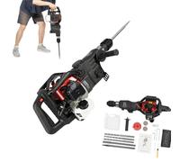 Martillo de demolición de gasolina de 1000 W, 2 tiempos, 3 en 1, martillo cincelador multifunción, motor de gas de 33 cc, trituradora de hormigón, juego profesional de cincel, martillo de demolición