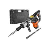 Martillo de demolición eléctrico de 1400 W, martillo neumático de alta resistencia, 2900 BPM, martillo rompedor de hormigón, 2 cinceles y brocas for astillar.