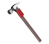 Martillo de garra con clavo magnético, mango aislado de acero de alto carbono, ergonómico de oveja absorbente de golpes para martillo de cuerno para carpintería de construcción, herramienta de