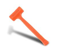 Martillo de golpe muerto, mazo de goma de 1 libra con mango antideslizante a cuadros, martillo de mazo de goma con núcleo de acero