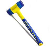 Martillo de goma, BOOSDEN Mazo de Goma 30mm, Martillo Goma Camping con mango de goma antideslizante, Martillo de goma de doble cabeza desmontable, Nylon Martillo para Artesanías, Mejoras para el Hogar