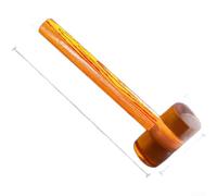 Martillo de goma con mango de madera, mazo de instalación de baldosas a prueba de golpes para colocación de pisos de mármol y renovación del hogar, naranja (C)