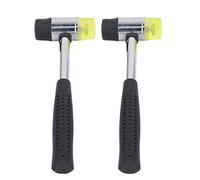 Martillo de Goma de 2 uds., Martillos Huecos de 25mm, Mazos de Goma de Doble Cara de Metal para Artesanías de Joyería de Cuero y Plástico