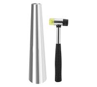 Martillo de goma de doble cara para el hogar, herramienta manual de mano con anillos de pulsera, palo medidor para joyería, manualidades, martillo de goma de dos vías, herramienta de formación de