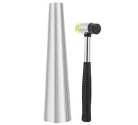 Martillo de Goma de Primera Calidad y Mandril Redondo de Acero Inoxidable para Hacer Pulseras, Joyería, Artesanía y Herramienta de Dimensionamiento