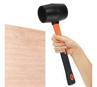 Martillo de goma - Mallet de cara blanda con mango de fibra de vidrio | Mallet de goma pesada para configuración de paisajes, instalación de pisos, equipo de campamento