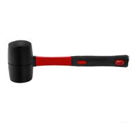 Martillo de goma para asientos de cuentas de esquina de yeso, fijación de tablero trasero y alineación de costura del subsuelo con mango de fibra de vidrio (24 onzas)