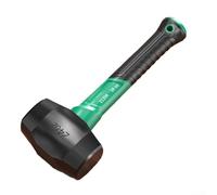 Martillo de goma para uso en suelos y camping con cabezal elástico diseñado para tareas de soplado suave, con conexión segura de cabeza y agarre cómodo (B)