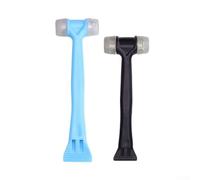 Martillo de goma pequeño para lechada de mazo de goma con agarre ergonómico antideslizante con retroceso bajo para proyectos domésticos, camping, carpintería, instalación de azulejos (azul)