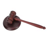 Martillo de juez de madera con base, herramienta oficial de juego de rol de martillo de subasta judicial for abogados y entusiastas del derecho