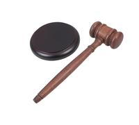 Martillo de juez de madera retro con base y bloque de sonido, martillo de corte de agarre cómodo for abogados, subastadores, uso legal y de subasta Mazas de madera