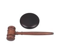 Martillo de juez de madera vintage con base, kit de martillo de subasta hecho a mano for exhibición y colección de tribunales de abogados