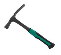 Martillo de ladrillo de acero forjado con agarre antideslizante y ejes de fibra de vidrio, accesorios para mejoras del hogar y tareas geológicas, martillo de eje de fibra de vidrio