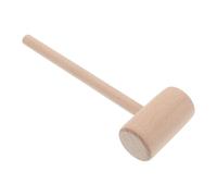 Martillo de Madera para Bricolaje y Cuero, Mazo de Tallado | Acabado Natural, Superficie Pulida y Veta Visible, Uso en Taller y Banco de Trabajo
