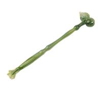 Martillo de masaje, palo muscular, varita de resina portátil de doble extremo de 15.7 x 1.5 x 1.2 pulgadas, diseño de calabaza para relajación muscular específica, manos fáciles de gri, piernas, cara