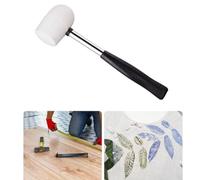 Martillo de mazo de goma de 10 onzas con cabeza de goma blanca que no se rompe, mango tubular de acero y agarre ergonómico para carpintería, suelos y proyectos de bricolaje