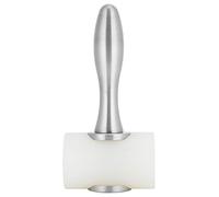 Martillo de Nylon para Cuero, Ligero y Ergonómico, 315g - Transmite Fuerza Directa, Duradero y Preciso para Tallado y Perforación Manual (Mango de aluminio de doble punta (cola blanca))