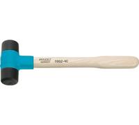 Martillo de plástico HAZET 1952-40 I Cabeza de martillo de 40 mm I Cabezas intercambiables de Desmopan y mango robusto de fresno, maza de cara blanda para una amplia gama de aplicaciones