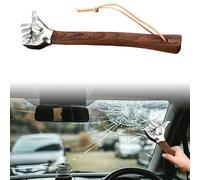 Martillo de puño Martillo pequeño de acero inoxidable con mango de madera Herramienta de mano para jardinería, hogar, automóvil, camping al aire libre (cabeza del pulgar) Garra