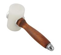 Martillo de talla de Leathercraft Martillo de nylon con mango de madera para estampar coser la herramienta de cuero de vaca