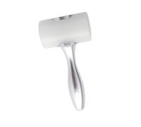 Martillo de tallado de cuero, cabeza de nailon, mango de metal, herramienta de perforación de agujeros, suministros de manualidades, 16,5 x 8 cm, color blanco