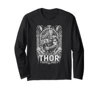 Martillo de Thor del Dios Vikingo del Trueno Norse Lightning Power Manga Larga