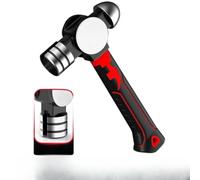 Martillo de Uña Curva para acero Alto Carbono Mango Ergonómico para herramienta Carpintería Extracción Clavos para construcción 18cm(Ball-peen hammer)
