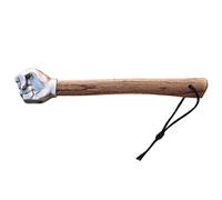 Martillo decorativo con cabeza de acero inoxidable, mango de madera, arte coleccionable para jardinería, camping, martillo de mano