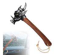 Martillo decorativo con cabeza de acero inoxidable y mango de madera, martillo en forma de jabalí, arte coleccionable para decoración del hogar/oficina, herramienta funcional para tareas ligeras y uso