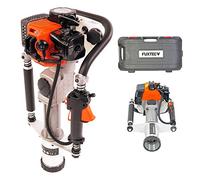 Martillo Demoledor de gasolina 32,7 cc FUXTEC FX-PR165 Motor de 2 tiempos con dos adaptadores de 20-45 mm y 46-80 mm para postes de madera, metal y aglomerado