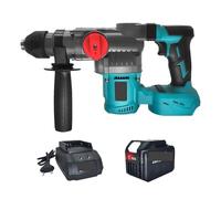 Martillo demoledor Taladro percutor de impacto eléctrico sin escobillas 2 modos, 26 mm, martillo rotativo inalámbrico, herramientas eléctricas mano(1PC 6.0Ah Battery)