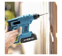 Martillo demoledor Taladro percutor inalámbrico recargable sin escobillas de 21 V, martillo eléctrico, taladro impacto, tornillo expansible, perforación hormigón, pared(2 Batteries 1 Charge)