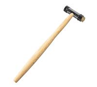 Martillo eficiente de doble cabeza adecuado para proyectos de bricolaje, instrumentos de afinación, reparaciones domésticas con mango de madera, martillo relojero