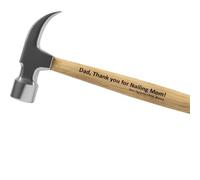 Martillo grabado personalizado para regalos de hija para hombres, aniversario del marido, día del padre (29,9 x 11 cm)