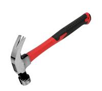 martillo Martillo de garra con mango de fibra, herramientas de carpintería, cabezal de martillo de acero, herramientas manuales de reparación del hogar multifunción(C 1.25lb)