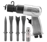 Martillo neumático, 4 piezas Puntas de cincel Herramientas Mango industrial Martillo neumático de tipo recto para corte Eliminación de perforación Retiro de astilla Rascado