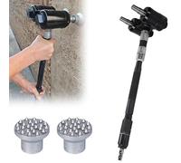 Martillo neumático para costrar, herramienta de martillo de doble cabeza con interruptor de perilla para textura de hormigón de piedra e 6-8 m²/h, distancia de cabeza de 4 cm