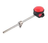 Martillo para bombo, cabeza de silicona roja para bombo de kit de batería, accesorio duradero de metal y plástico para instrumentos de percusión con golpe suave para un sonido