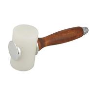 Martillo para tallar cuero CHHELIHL, mango de madera maciza natural, nailon, herramienta duradera para trabajar el cuero, agarre cómodo, perforación y estampado profesional.